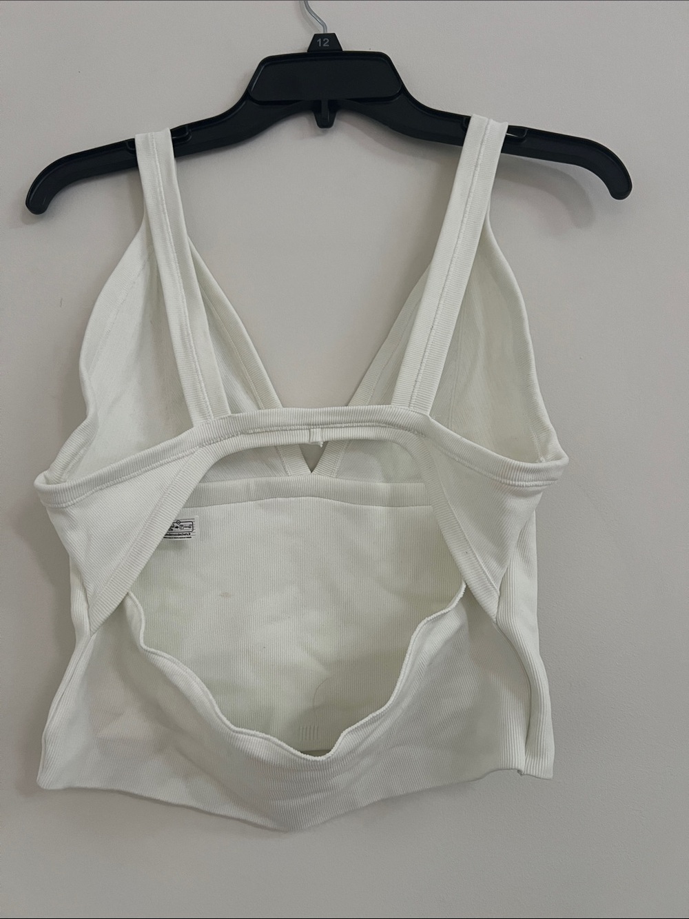Urban Outfitters White Ribbed V-Neck Bralette Tank - Picture 3 of 6